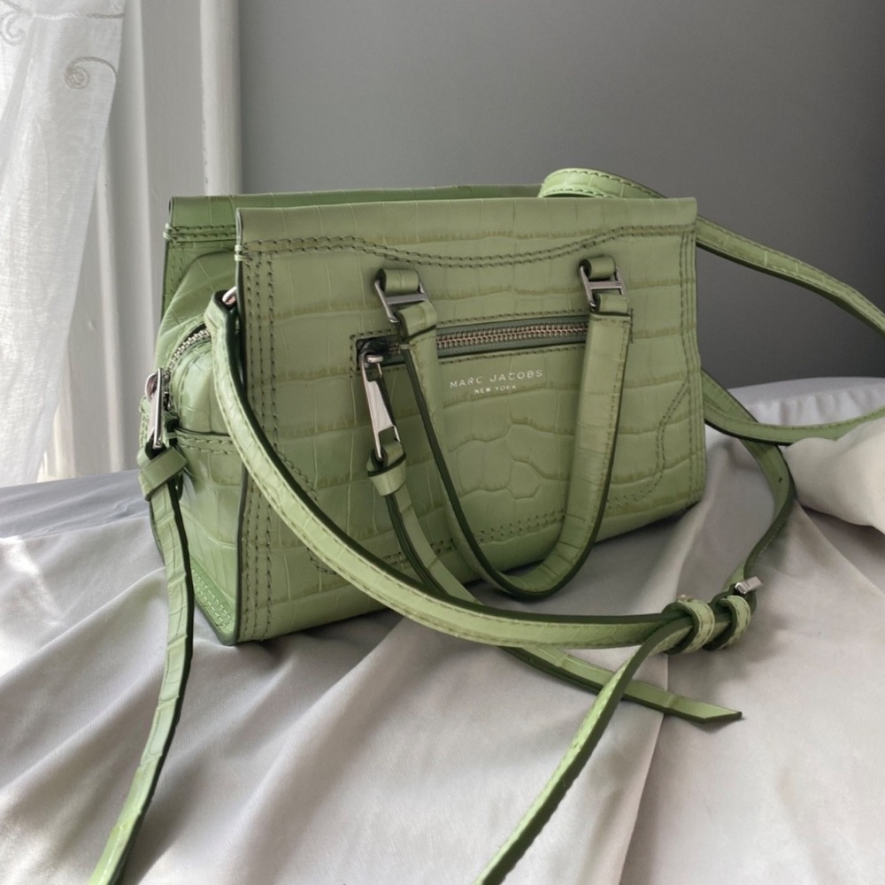 Marc Jacobs Mini Cruiser Leather Satchel - PEAR Color Croc Design NWT - Picture 11 of 17